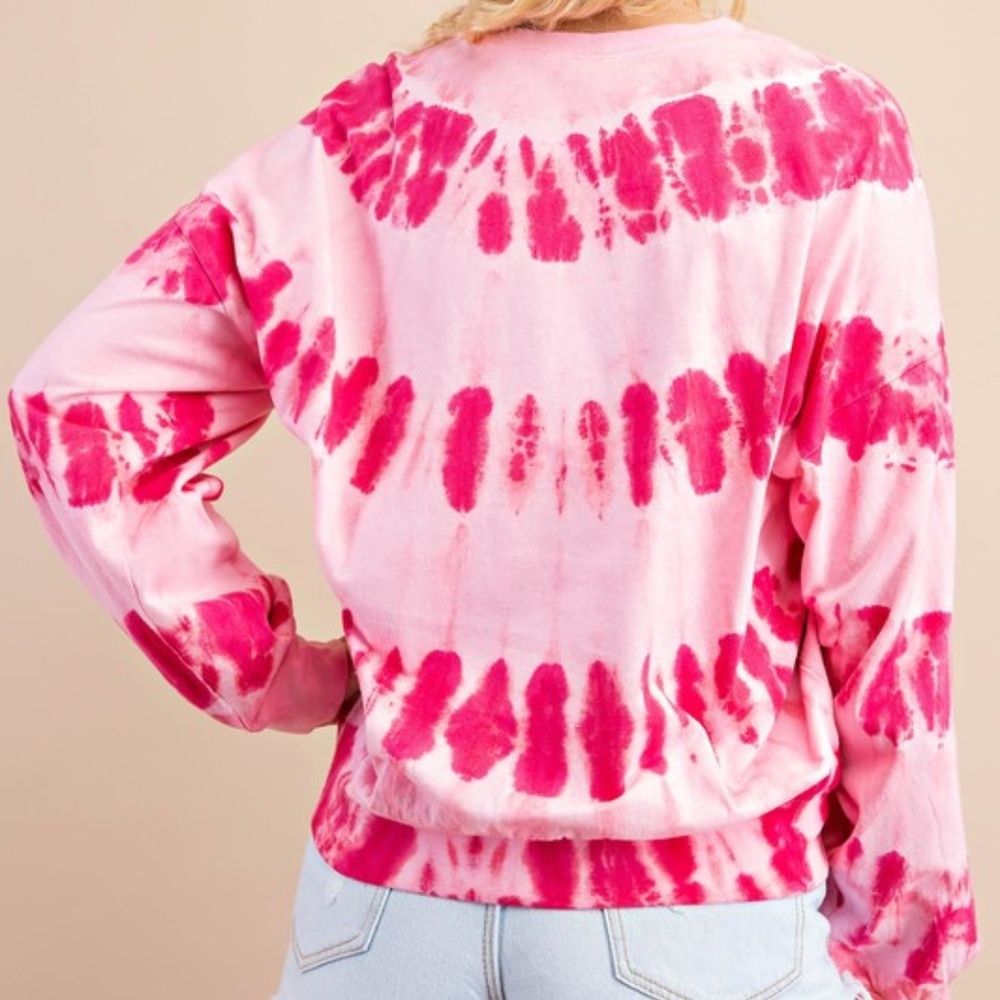 LAST ONE - Pure Heart Cotton Tie Dye Top - Picture 4 of 5